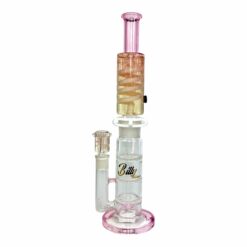 Shop Billy Mate Triple Honeycomb Perc Glycerine Cooled Bong 39cm Pink in australian