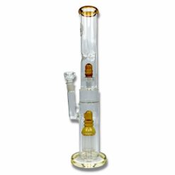 Shop Billy Mate Triple Perc Straight Shooter Bong 45cm Amber in australian