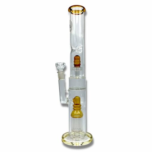 Shop Billy Mate Triple Perc Straight Shooter Bong 45cm Amber in australian