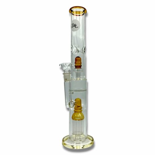 Shop Billy Mate Triple Perc Straight Shooter Bong 45cm Amber in australian