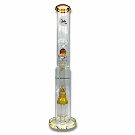 Shop Billy Mate Triple Perc Straight Shooter Bong 45cm Amber in australian