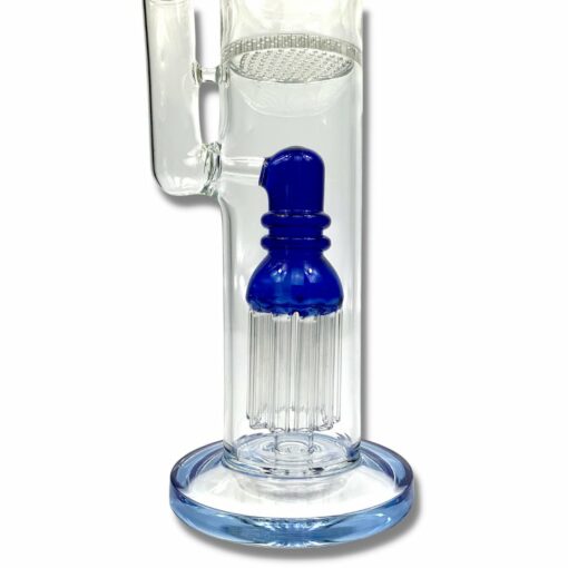 Shop Billy Mate Triple Perc Straight Shooter Bong 45cm Blue in australian