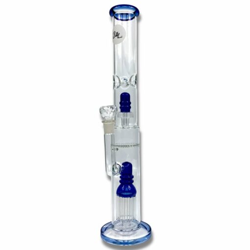Shop Billy Mate Triple Perc Straight Shooter Bong 45cm Blue in australian
