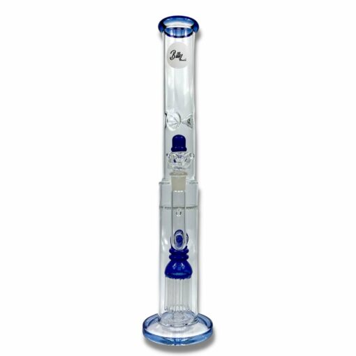 Shop Billy Mate Triple Perc Straight Shooter Bong 45cm Blue in australian