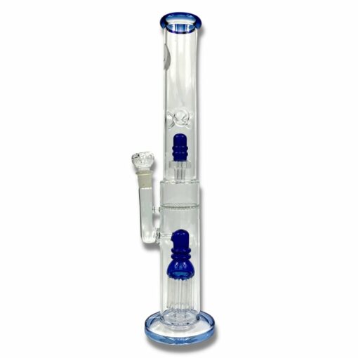 Shop Billy Mate Triple Perc Straight Shooter Bong 45cm Blue in australian