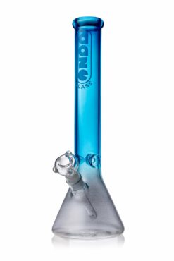 Shop Daze Glass - 16" Metallic Silver & Blue Glass Water Pipe in australian