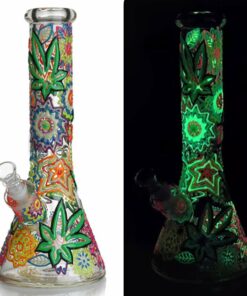 Shop Glow in the Dark Leaf Bong in australian