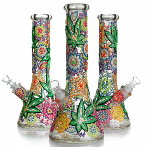 Shop Glow in the Dark Leaf Bong in australian
