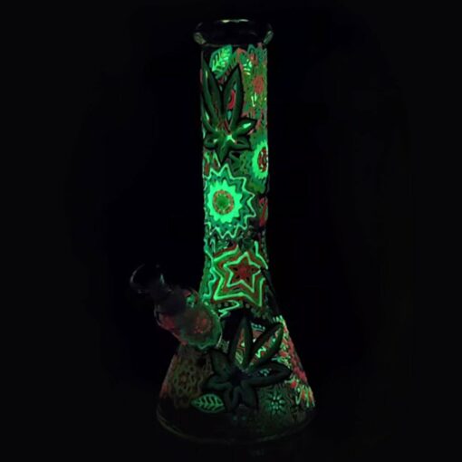 Shop Glow in the Dark Leaf Bong in australian
