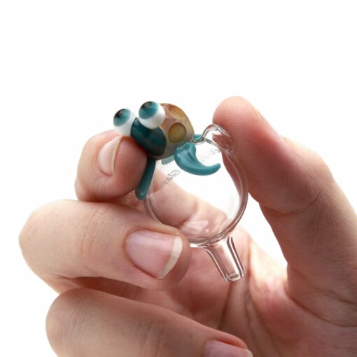 Shop Home Blown Glass Bubble Carb Cap - Turtle in australian