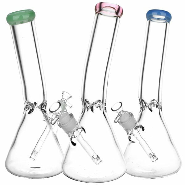 Shop Classic Bent Neck Beaker Glass Water Pipe | 14mm F | Colors Vary in australian