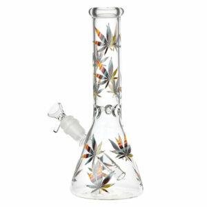 Shop Turn On Your Hemp Lights Beaker Glass Water Pipe - 9.75" in australian