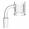 Shop Shooters - 30mm Flat Top Quartz Banger & Slitted Insert - 14mm Male 90º in australian