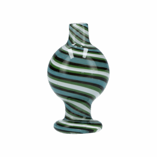 Shop Glass Bubble Carb Cap with Spiral Pattern in australian