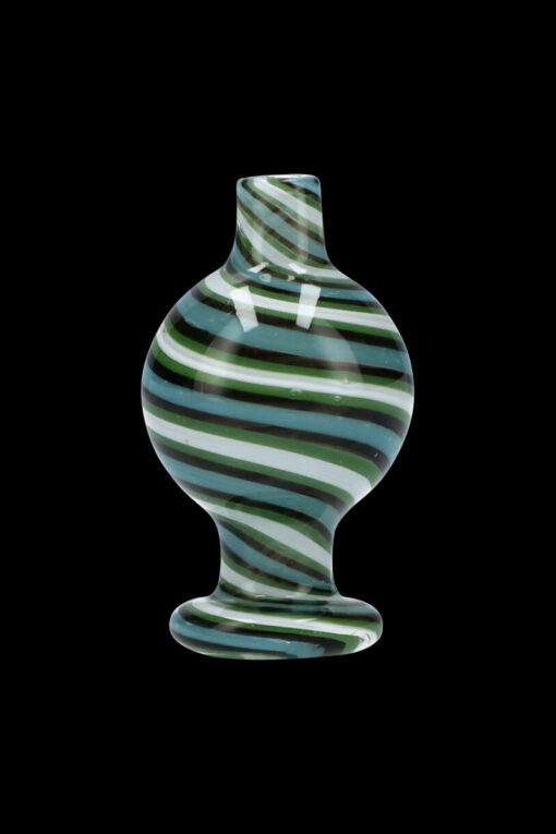 Shop Glass Bubble Carb Cap with Spiral Pattern in australian