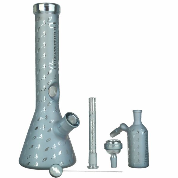 Shop Grateful Dead Bolts And Skellies Glass Beaker Water Pipe Set | 13.75" | 14mm F in australian