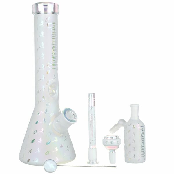 Shop Grateful Dead Bolts And Skellies Glass Beaker Water Pipe Set | 13.75" | 14mm F in australian