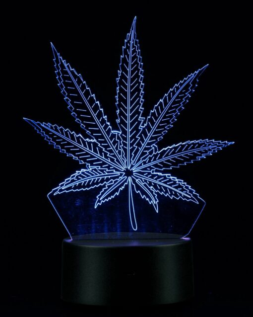 Shop 3D Cannabis Leaf Lamp in australian