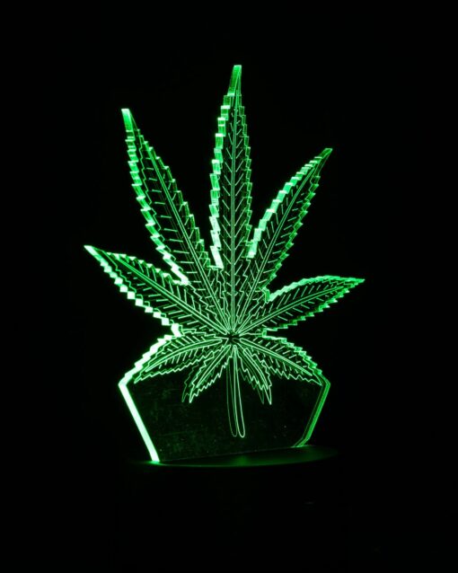 Shop 3D Cannabis Leaf Lamp in australian