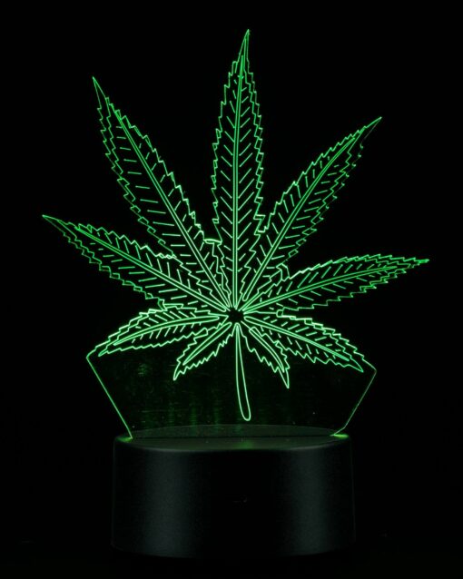 Shop 3D Cannabis Leaf Lamp in australian