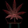 Shop 3D Cannabis Leaf Lamp in australian