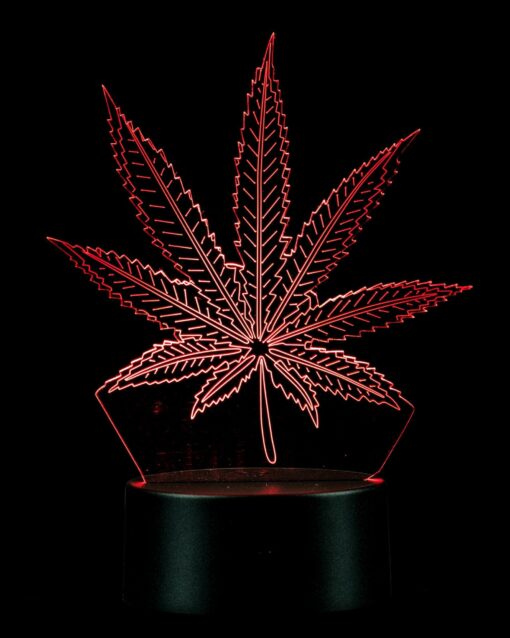 Shop 3D Cannabis Leaf Lamp in australian