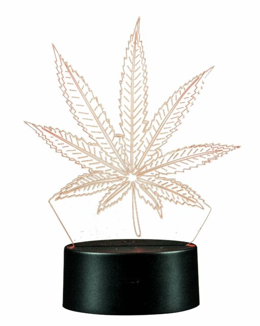 Shop 3D Cannabis Leaf Lamp in australian