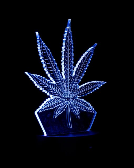 Shop 3D Cannabis Leaf Lamp in australian
