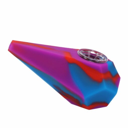 Shop Silicone Diamond Hand Pipe with Glass Bowl in australian