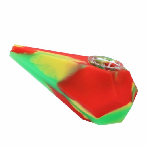 Shop Silicone Diamond Hand Pipe with Glass Bowl in australian