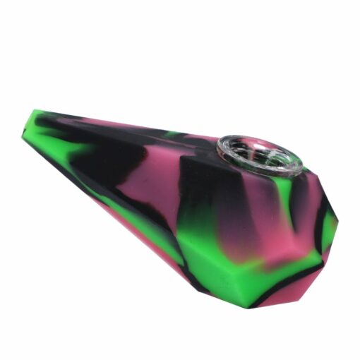 Shop Silicone Diamond Hand Pipe with Glass Bowl in australian