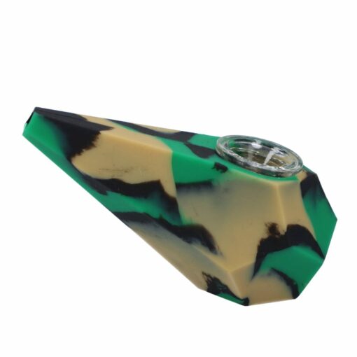 Shop Silicone Diamond Hand Pipe with Glass Bowl in australian