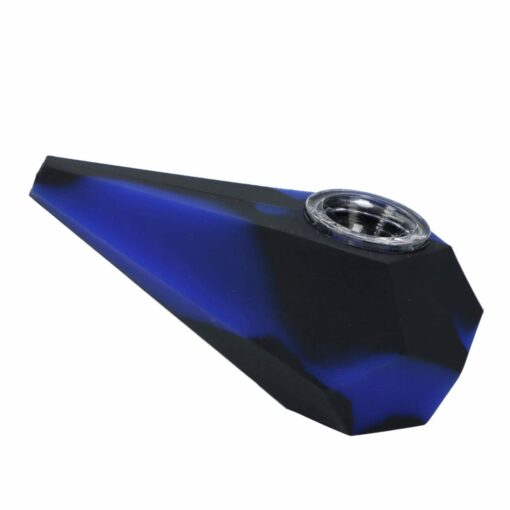 Shop Silicone Diamond Hand Pipe with Glass Bowl in australian