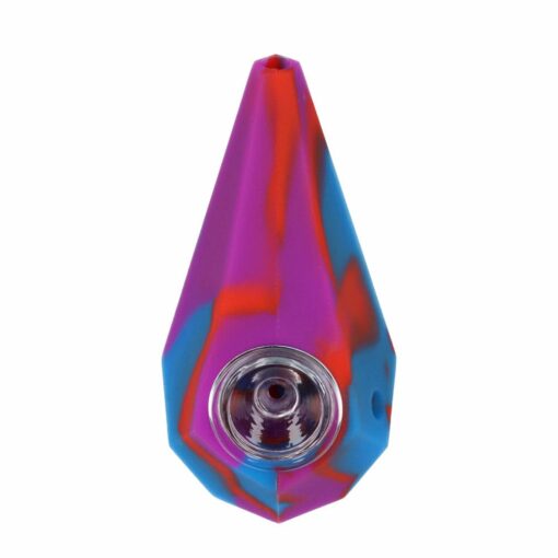 Shop Silicone Diamond Hand Pipe with Glass Bowl in australian