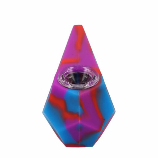 Shop Silicone Diamond Hand Pipe with Glass Bowl in australian