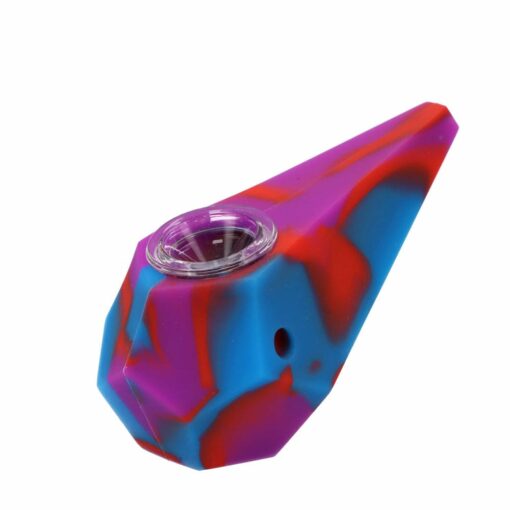 Shop Silicone Diamond Hand Pipe with Glass Bowl in australian