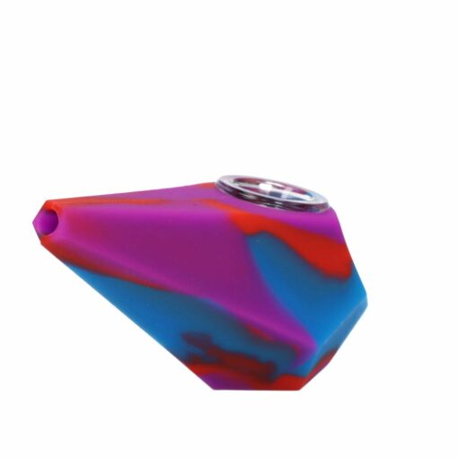Shop Silicone Diamond Hand Pipe with Glass Bowl in australian