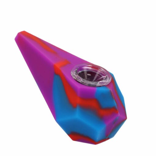 Shop Silicone Diamond Hand Pipe with Glass Bowl in australian