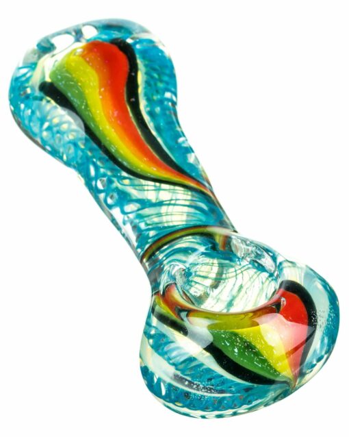 Shop Flat Mouth Rasta Swirl Spoon Pipe in australian