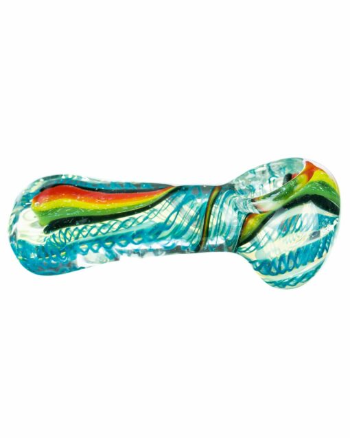 Shop Flat Mouth Rasta Swirl Spoon Pipe in australian