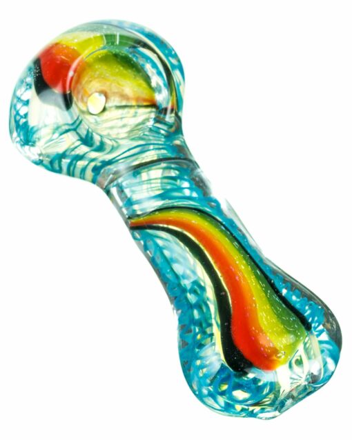 Shop Flat Mouth Rasta Swirl Spoon Pipe in australian