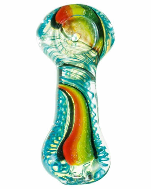 Shop Flat Mouth Rasta Swirl Spoon Pipe in australian