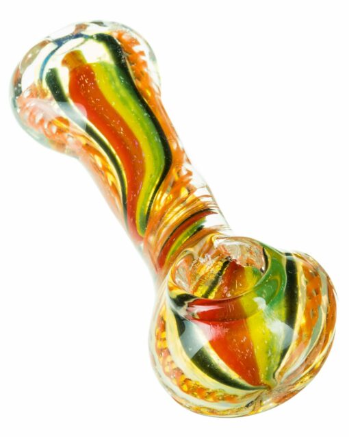 Shop Flat Mouth Rasta Swirl Spoon Pipe in australian