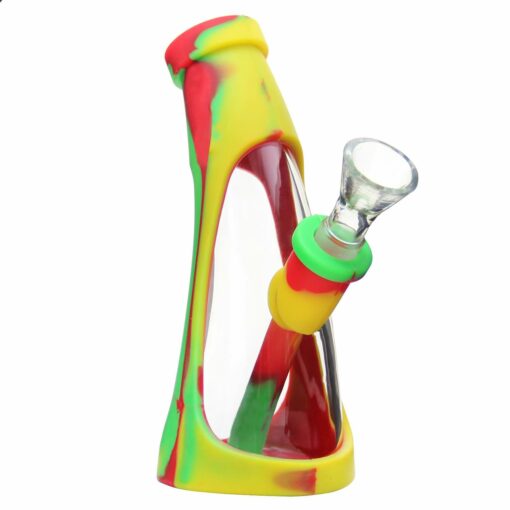 Shop PILOT DIARY Silicone Glass Mini Horn Bong w/ Ice Catcher - 14mm Female Joint in australian
