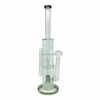 Shop Double Funnel UFO Perc Recycler Bong 39cm Ash Green in australian