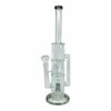 Shop Double Funnel UFO Perc Recycler Bong 39cm Ash Green in australian