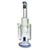 Shop Double Funnel UFO Perc Recycler Bong 39cm Blue in australian