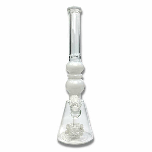 Shop Dual Spikey Perc Beaker Bong 35cm White in australian
