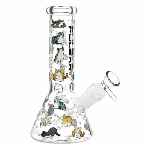 Shop Kitten Corral Beaker Glass Water Pipe - 7.75" in australian