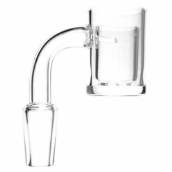 Shop Shooters - 25mm Flat Top Quartz Banger & Slitted Insert - 14mm Male 90º in australian